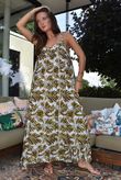Tie Shoulder Maxi Dress Mucky Olive